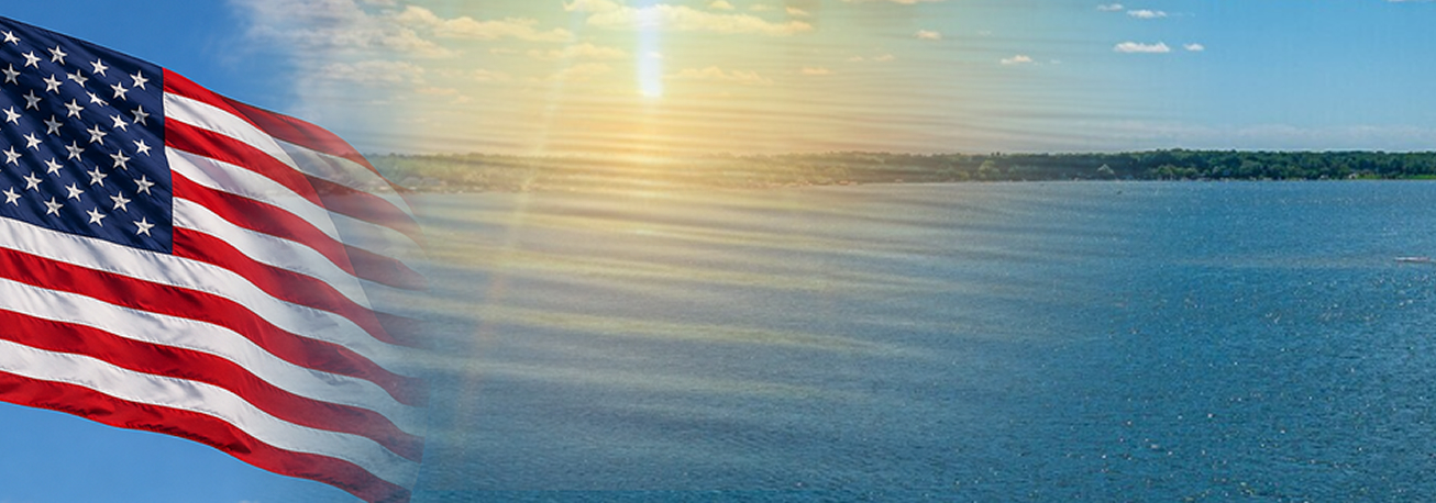 water image with flag overlay